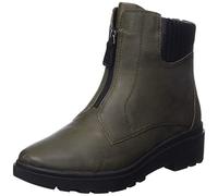 Clarks Women's Calla Zip Fashion Boot, Dark Olive Lea, 41.5 EU