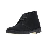 Clarks Womens Desert Boot, Black Suede, 8.5
