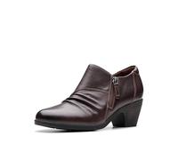 Clarks Women's Emily2 Braley Ankle Boot, Dark Brown, 8.5