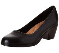 Clarks Women's Emily2 Ruby Pump, Black Leather, 7.5