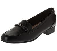 Clarks Women's Juliet Shine Loafer, Croc Nero, 36 EU