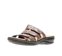 Clarks Women's Leisa Cacti Slide Sandal, Brown/Multi, 6 M US