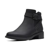Clarks Stivaletti da Donna con Cinturino Maye, Pelle Nera, 40.5 EU