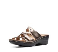 Clarks Women's Merliah Karli Sandal, Metallic Leather, 12