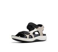 Clarks Women's Mira Bay Flat Sandal, Flint Textile, 38 EU