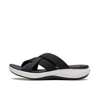 Clarks Women's Mira Grove Flat Sandal, Tessuto nero., 39 EU