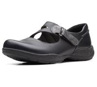 Clarks Women's Roseville Mary Jane Flat, Black Combi, 7.5