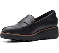 Clarks Women's Sharon Gracie Penny Loafer. W US, Black Soft, 36 EU