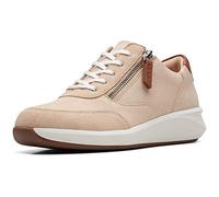 Clarks Women's Un Rio Zip Sneaker, Light Sand Nub, 39 EU