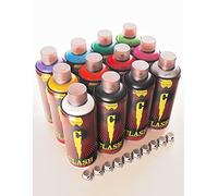 CLASH Bomboletta Spray Art Pack 12 Pezzi, Vernice Spray per Uso Artistico, Finitura Satinata