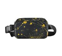 Clash of Yellow and Black - Marsupio elegante per uomo e donna, impermeabile, con cinghia regolabile, per viaggi, corsa, escursionismo, Scontro tra giallo e nero, Taglia unica