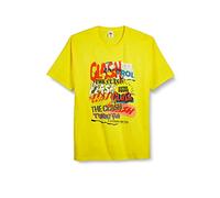 Clash - the - T-Shirt # Xxl Unisex Yellow # Singles Collage Text