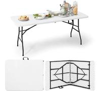 ClaShop Tavolo Pieghevole - 180x70x74cm - Tavolo da Giardino per 8 Persone - per Giardino, Terrazza e Balcone(1)