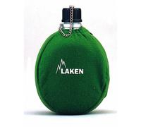 LAKEN Clasica - Borraccia da campeggio in alluminio da 1 litro, con tasca in feltro, bocca stretta, a prova di perdite, senza BPA, verde