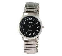 Clasixx Orologio da polso da uomo in acciaio inox, lunghezza 19 cm, design classico per ogni uomo, argento