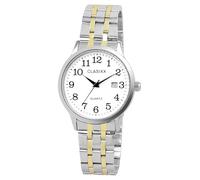 Clasixx Orologio da uomo in acciaio inox, bicolore bianco