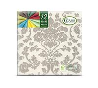 Class CE40-054-PEFC Airlaid Tovagliolo, Carta, Avorio, 40x40x0.48 cm, 12 unità