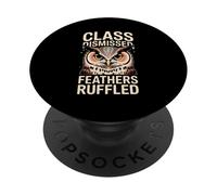 Class Dismissed Feathers - Gufo increspato PopSockets PopGrip Adesivo