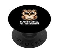 Class Dismissed Feathers - Gufo increspato PopSockets PopGrip Adesivo