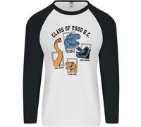 Class Of 2000 BC Divertente Dinosauro Uomo L/S Baseball T-Shirt