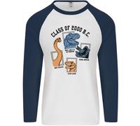 Class Of 2000 BC Divertente Dinosauro Uomo L/S Baseball T-Shirt