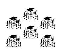 Class of 2026, Decorative Envelope Stickers, Graduation Label Decals, 6 Piece Sealing Set, for Invitations Envelopes Candy Bags Cards Announcements Party School College Home Supplies 5.5x4.8cm