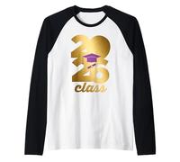 Class of 2026 Graduation Golden Numbers cap Diploma Maglia con Maniche Raglan