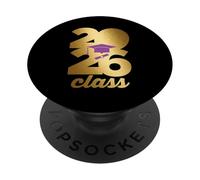 Class of 2026 Graduation Golden Numbers Cap Diploma PopSockets PopGrip Adesivo
