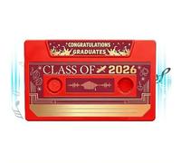 Class of 2026 Voice Recordable Graduation Keepsakes, regalo di laurea 2026 per laureati e compagni di classe, nastro retrò a cassetta parlante biglietto di auguri, cattura ogni ricordo vocale sentito