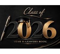 Class of 2026 Year 11 Leavers Book: Elegant Gold & Black Marble Memory Book | Keepsake Autograph Journal for Student Photos and Farewell Messages