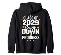 Class of 2029 Countdown in Progress Stelle Fine Anno Felpa con Cappuccio