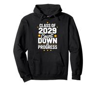Class of 2029 Countdown in Progress Stelle Fine Anno Felpa con Cappuccio