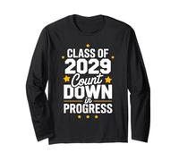 Class of 2029 Countdown in Progress Stelle Fine Anno Maglia a Manica