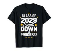 Class of 2029 Countdown in Progress Stelle Fine Anno Maglietta