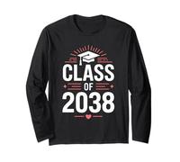 Class of 2038 Cappello Laurea Studente Orgoglio Successo Maglia a Manica