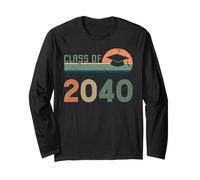 Class of 2040 Grow with Me Kindergarten To Graduation Senior Maglia a Manica