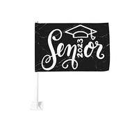 Classe del 2023, Laurea, Bandiera per auto per anziani del 2023 12x18 Bandiere per auto Decorazione per finestrini auto, Bandiere per finestrini auto impermeabili Clip per finestrini bifacciali Clip p