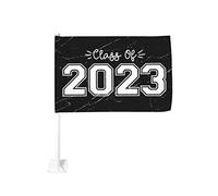 Classe del 2023, per il regalo per gli anziani del 2023, bandiera per auto 12x18, decorazione per finestrini auto, bandiere impermeabili per finestrini auto, clip per finestrini bifacciali, bandiera c