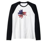 Classe del 2026 Girasole Bandiera USA Laurea Senior 26 Maglia con Maniche Raglan