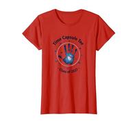 Classe del 2037 Grow with Me Handprint Time Capsule Maglietta, Donna, Rosso, M