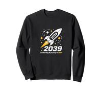 Classe del 2039 - Ho Appena iniziato Il Mio Viaggio Razzo Spaziale Felpa, Unisex per Adulti, Nero, M