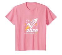 Classe del 2039 - Ho Appena iniziato Il Mio Viaggio Razzo Spaziale Maglietta, Bambini, Rosa, 2 Anni