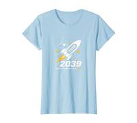 Classe del 2039 - Ho Appena iniziato Il Mio Viaggio Razzo Spaziale Maglietta, Donna, Celeste, 3XL