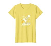 Classe del 2039 - Ho Appena iniziato Il Mio Viaggio Razzo Spaziale Maglietta, Donna, Limone, XL