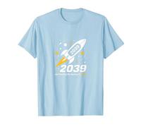 Classe del 2039 - Ho Appena iniziato Il Mio Viaggio Razzo Spaziale Maglietta, Uomo, Celeste, S