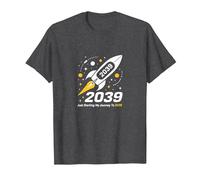 Classe del 2039 - Ho Appena iniziato Il Mio Viaggio Razzo Spaziale Maglietta, Uomo, Grigio Scuro, 5XL
