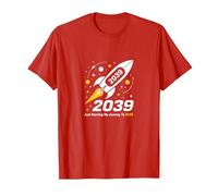 Classe del 2039 - Ho Appena iniziato Il Mio Viaggio Razzo Spaziale Maglietta, Uomo, Rosso, L