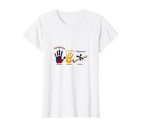 Classe del 2040 Crescere con Me: Impronte di Mani ai diplomi Maglietta, Donna, Bianco, S
