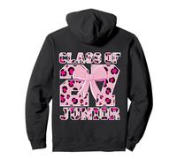 Classe di 2027 Junior Leopard Pink Bow Girly High School Felpa con Cappuccio