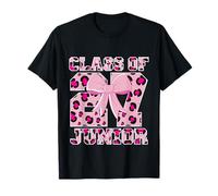 Classe di 2027 Junior Leopard Pink Bow Girly High School Maglietta